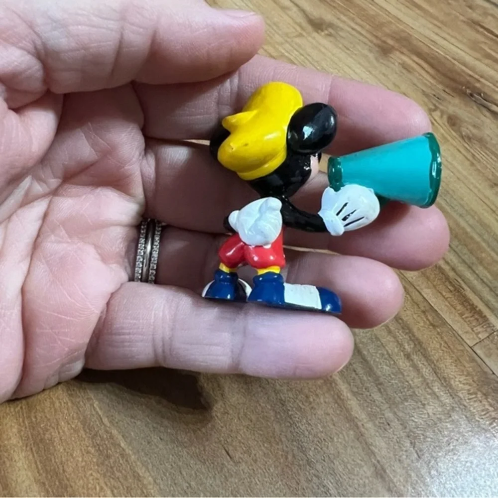 Vintage Mickey Mouse‎ Director Megaphone PVC Mini Figure Disney Cake Topper 2”